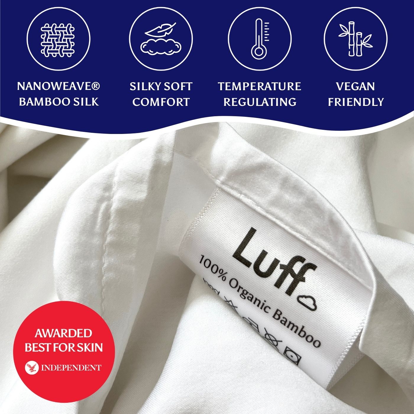 100% Organic Bamboo Silk Deep Fitted Sheet