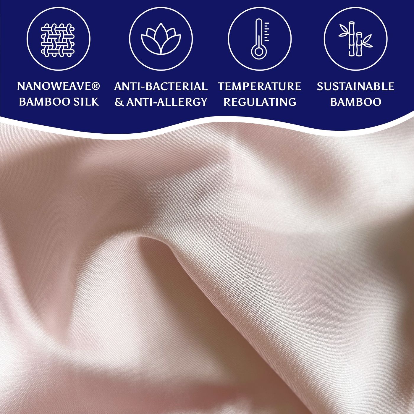 100% Organic Bamboo Silk Pillowcases (2 Pack)