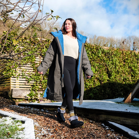 Sports-Cape Waterproof & Insulated - Charcoal & Blue