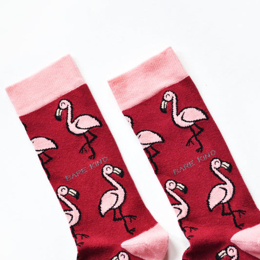Save the Flamingos Bamboo Socks