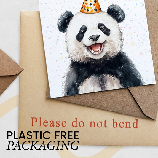 Birthday Card For Him or Her Of A Panda Illustration For Him or Her Birthday Gift