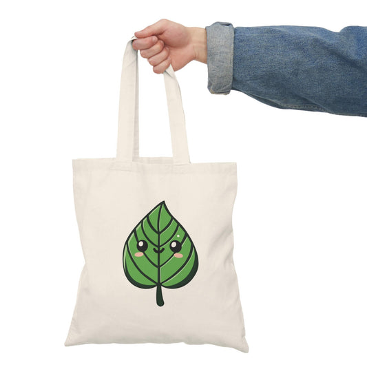 Cute Kawaii Leaf Tote – Eco-Friendly & Reusable