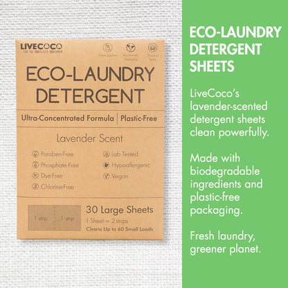 LiveCoco Eco-Laundry Detergent Sheets (60-360 Loads)