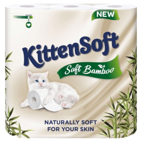 5 x Kittensoft Soft Bamboo 9 Toilet Rolls - 45 Rolls