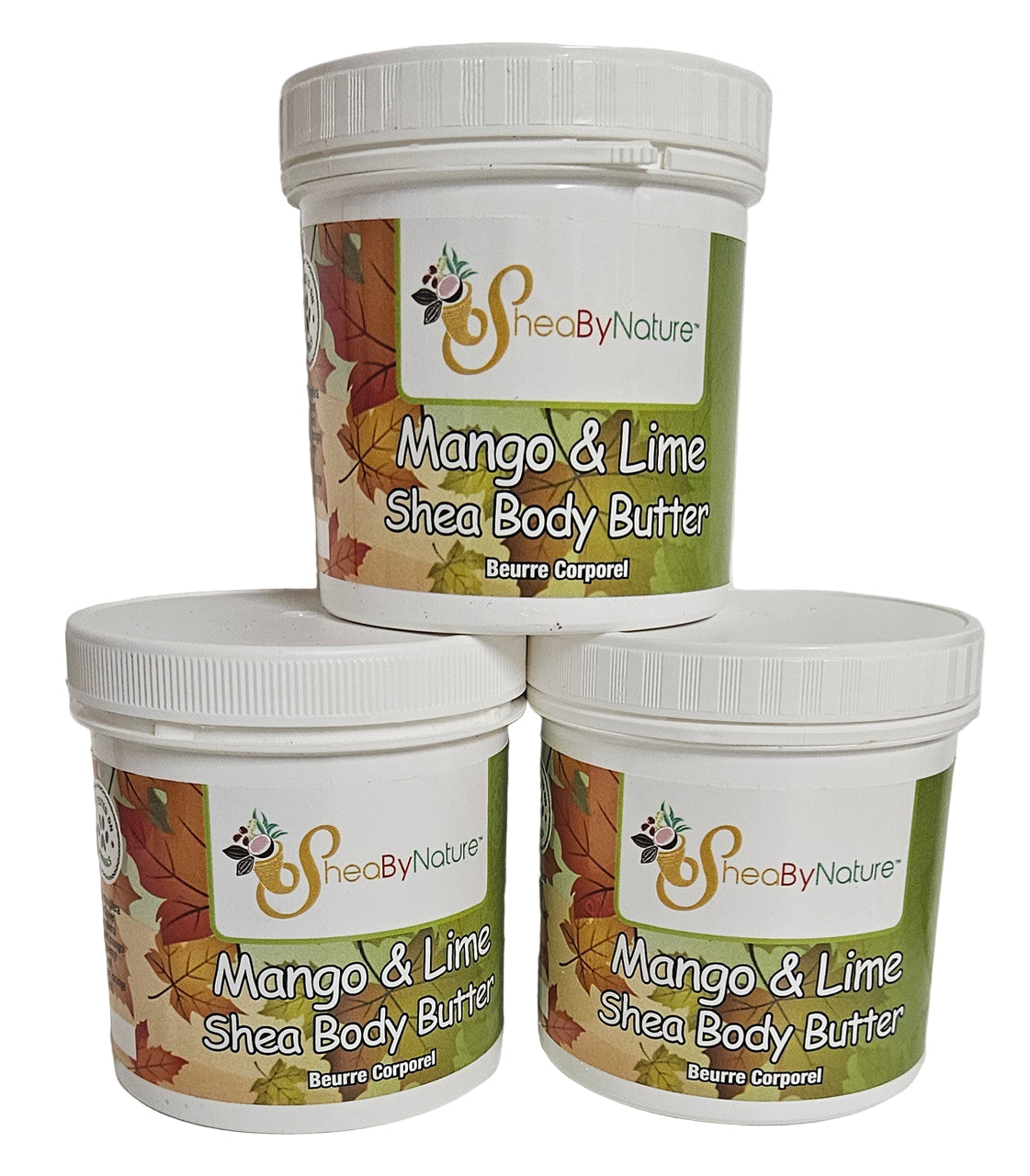 3 Pots of Sheabynature Mango & Lime Body butter Shea body butter - Intesive moisturiser for very dry skin.250g  tub
