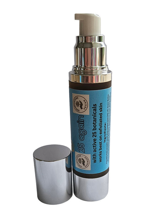 25 AGAIN Ultimate Active Face Oil Serum, Night Repair, Replenish and Regenerate with 25 Active Botanical Extracts and Minerals (50ml) - 100% Natural, Vegan, Paraben Free, Cruelty Free