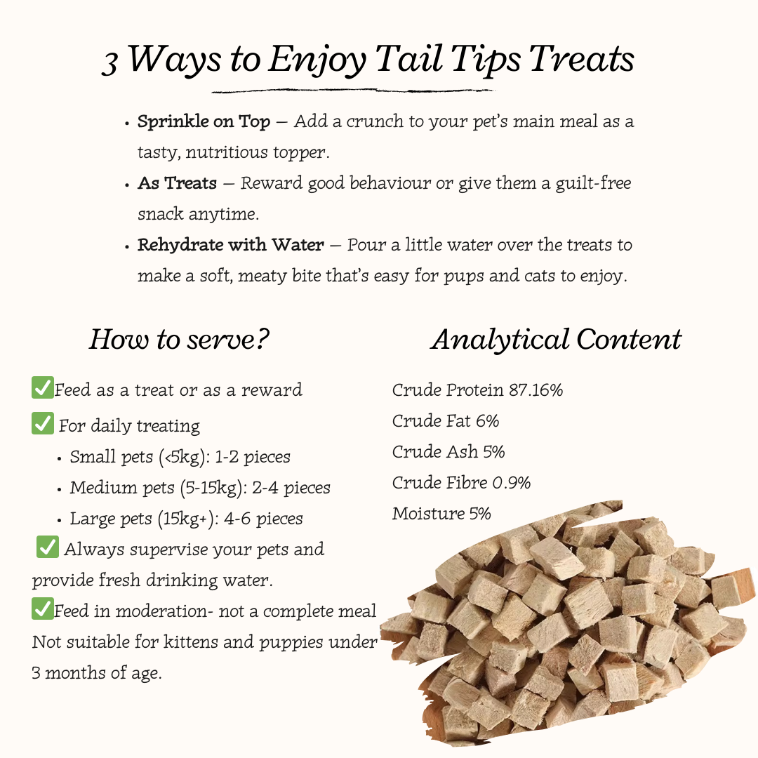 Ducky Delights - 100% Freeze-Dried Duck Treats | Novel Protein | Tail Tips UK | 40g pack