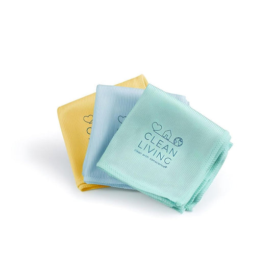 Mixed Glass Microfibre Cloths - Pack Of 3