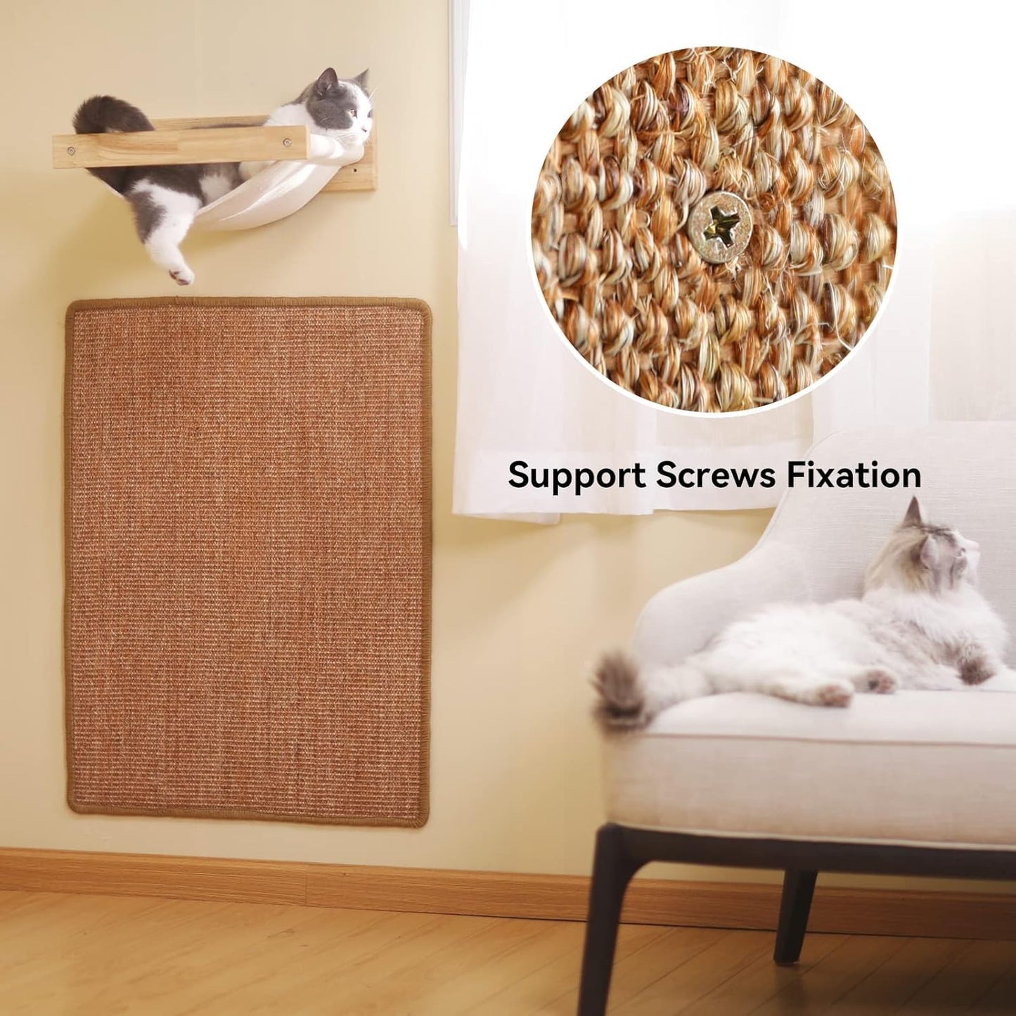 FUKUMARU Cat Scratching Mat, 60x40 cm