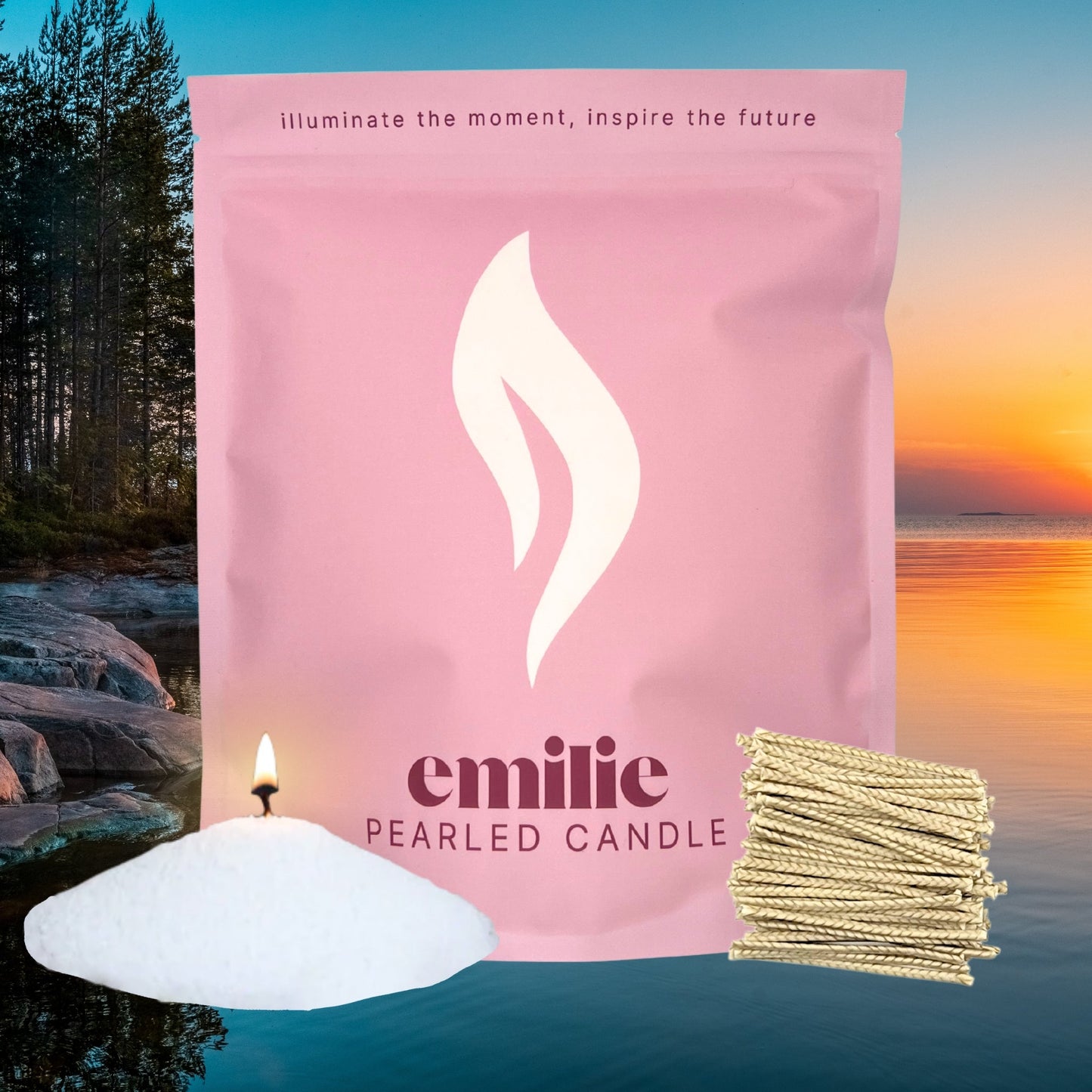 Calm Scented Pearled Candle - 1kg, 200 Hour Burn Time