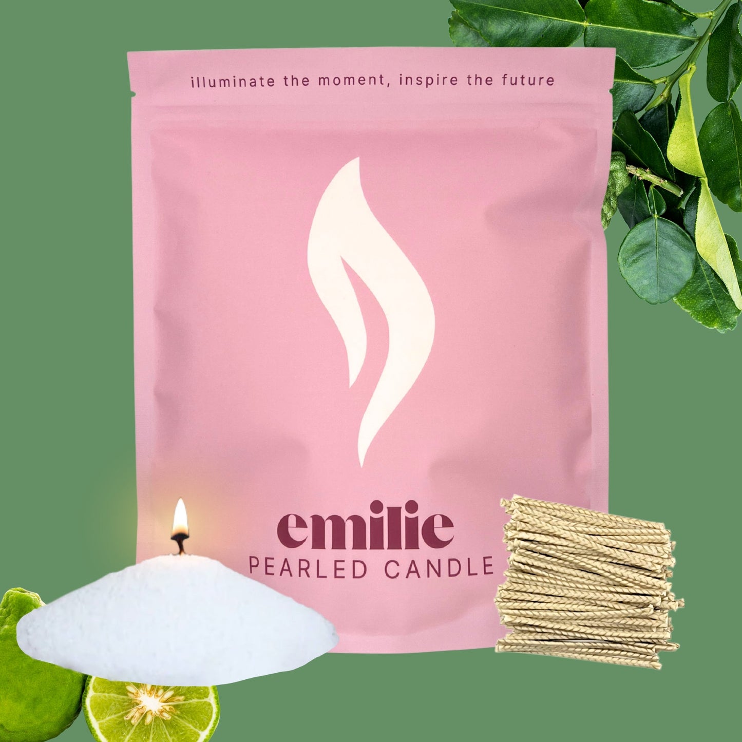 Bergamot Scented Pearled Candle - 1kg, 200 Hour Burn Time
