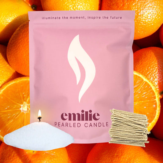 Orange Scented Pearled Candle - 1kg, 200 Hour Burn Time