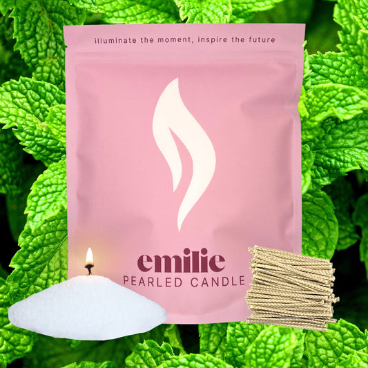 Peppermint Scented Pearled Candle - 1kg, 200 Hour Burn Time