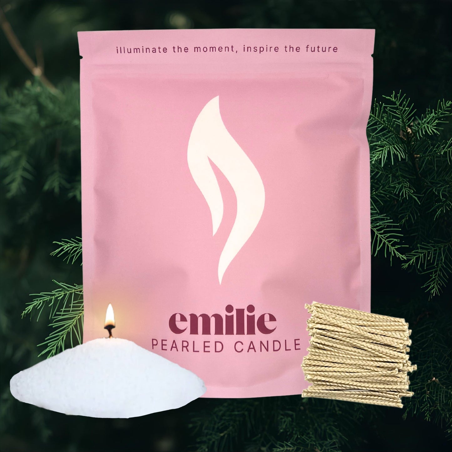 Cedarwood Scented Pearled Candle - 1kg, 200 Hour Burn Time