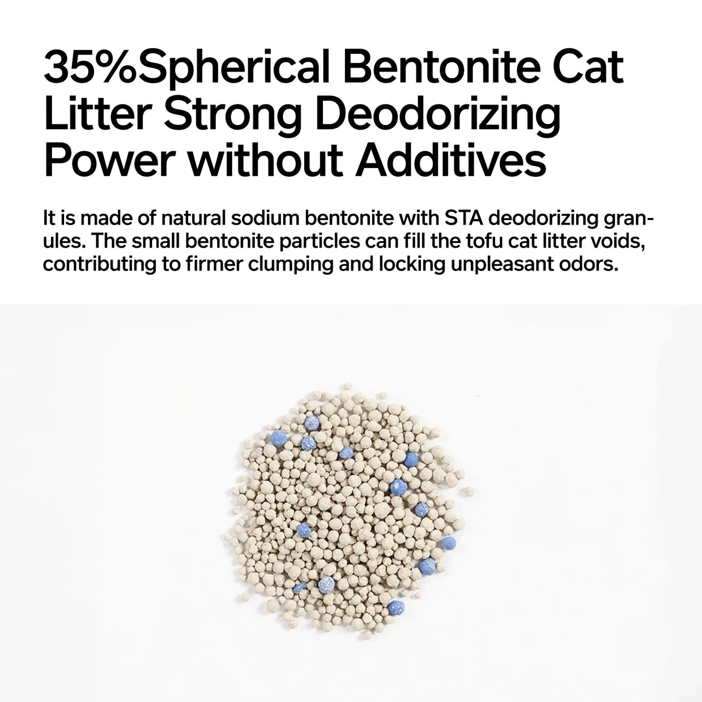3-in-1 Blend Cat Litter (Tofu, Spherical Bentonite Clay, Activated Carbon Infused Tofu)