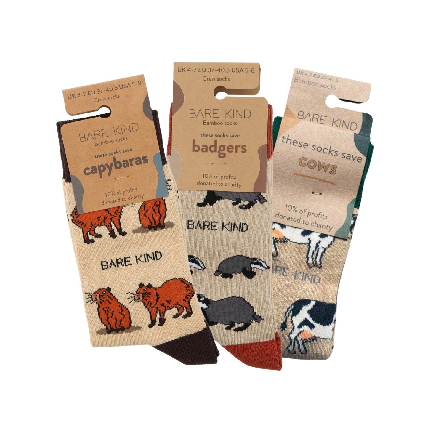 Beige Lover 3 Pack Bamboo Sock Set