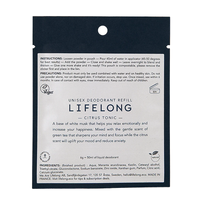 Lifelong Natural Deodorant Refills | Refillable & Eco-Friendly