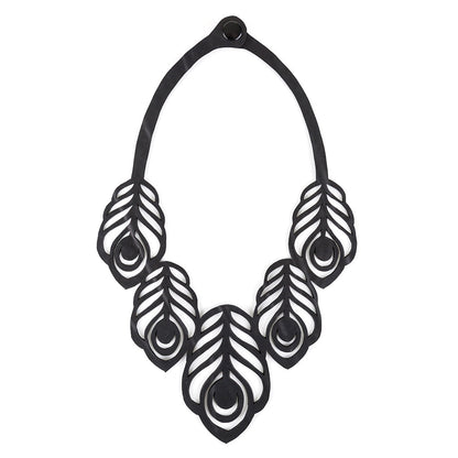 Peacock Feather Necklace-2