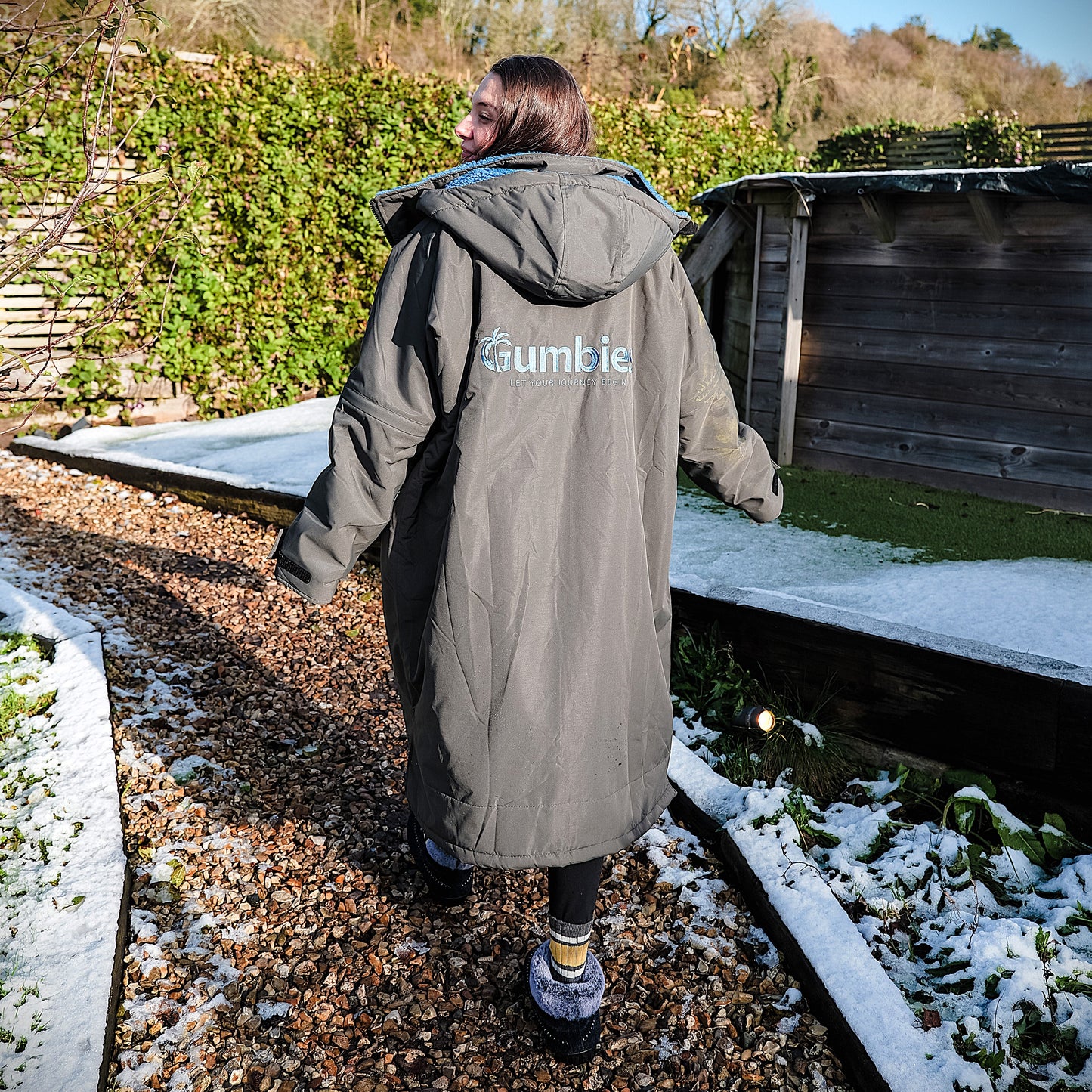 Sports-Cape Waterproof & Insulated - Charcoal & Blue