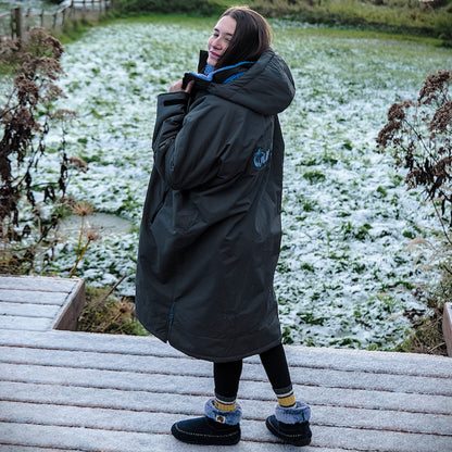 Sports-Cape Waterproof & Insulated - Charcoal & Blue