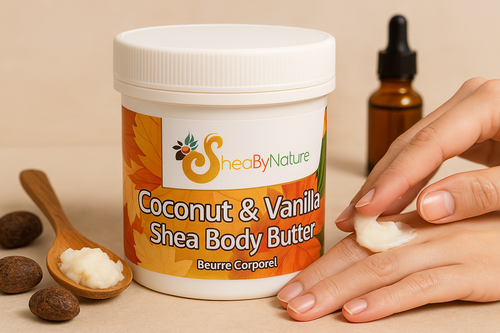 Coconut & Vanilla Shea Butter Body Butter Intensive Therapy for Very Dry Sensitive Skin, with Cocoa Butter and Vitamin E 250g