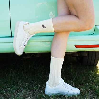 Save the Otter Ribbed Bamboo Socks