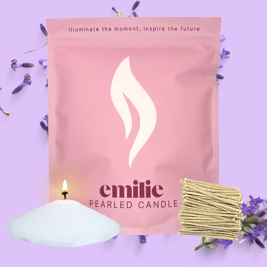 Lavender Scented Pearled Candle - 1kg, 200 Hour Burn Time