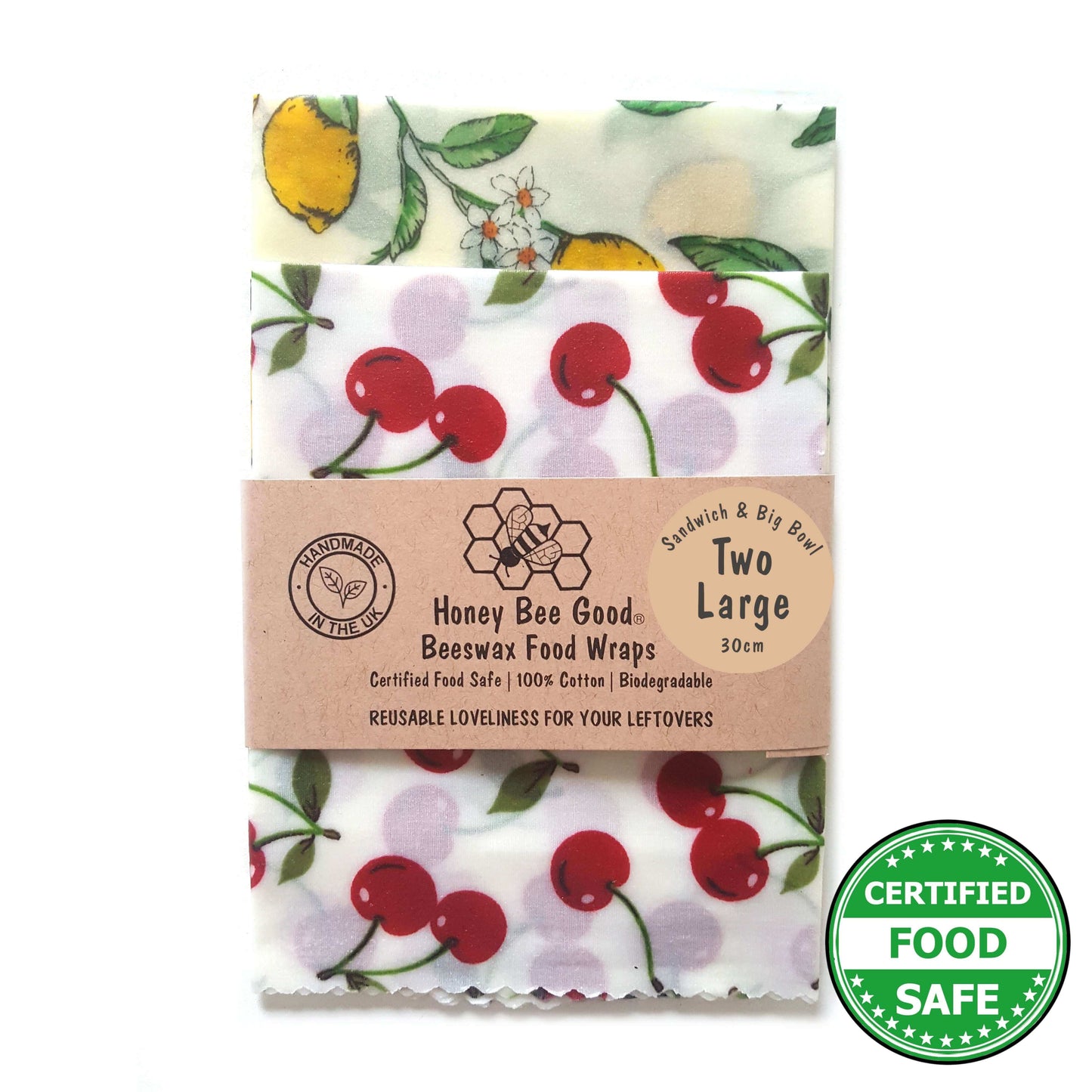 *Set of 2 Large Handmade Beeswax Wraps | Italian Kitchen