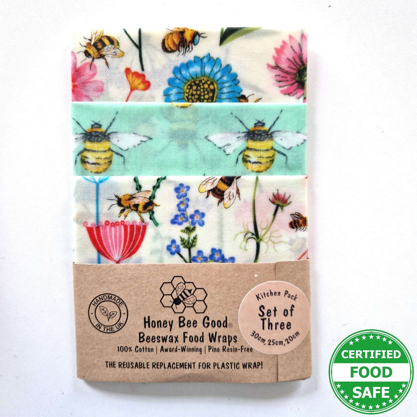 *Set of 3 Handmade Beeswax Wraps | Garden