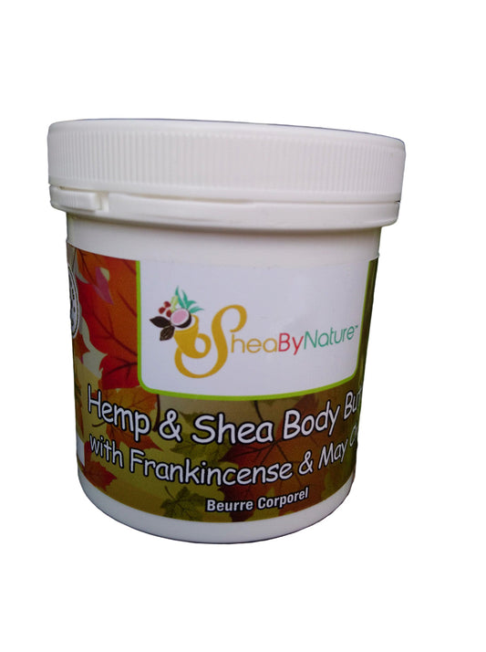 Hemp Shea Butter Body Butter with Frankincense and May Chang Oils. Intensive Therapy for Very Dry Skin with  Unrefined Shea Butter and Hemp oil 250g