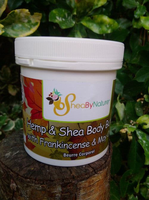 Hemp Shea Butter Body Butter with Frankincense and May Chang Oils. Intensive Therapy for Very Dry Skin with  Unrefined Shea Butter and Hemp oil 250g
