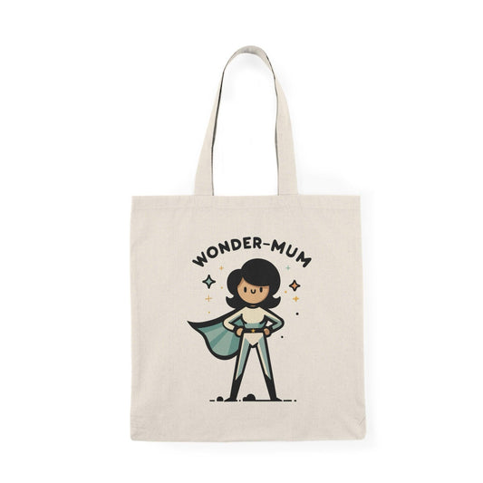 Wonder Mum Tote – Superhero Cotton Bag for Strong Mums