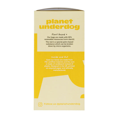 60 Planet Underdog Compostable Dog Poop Bags - Yellow Box