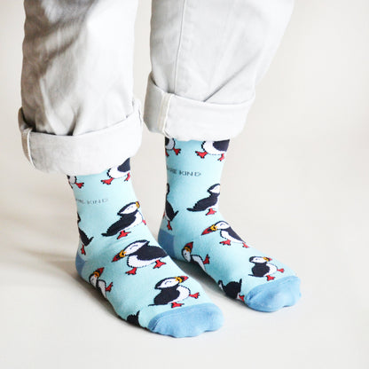 Save the Puffins Bamboo Socks