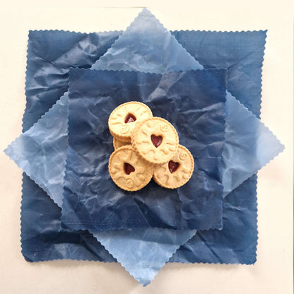 *Set of 3 Handmade Beeswax Wraps | Earth Tones Sky