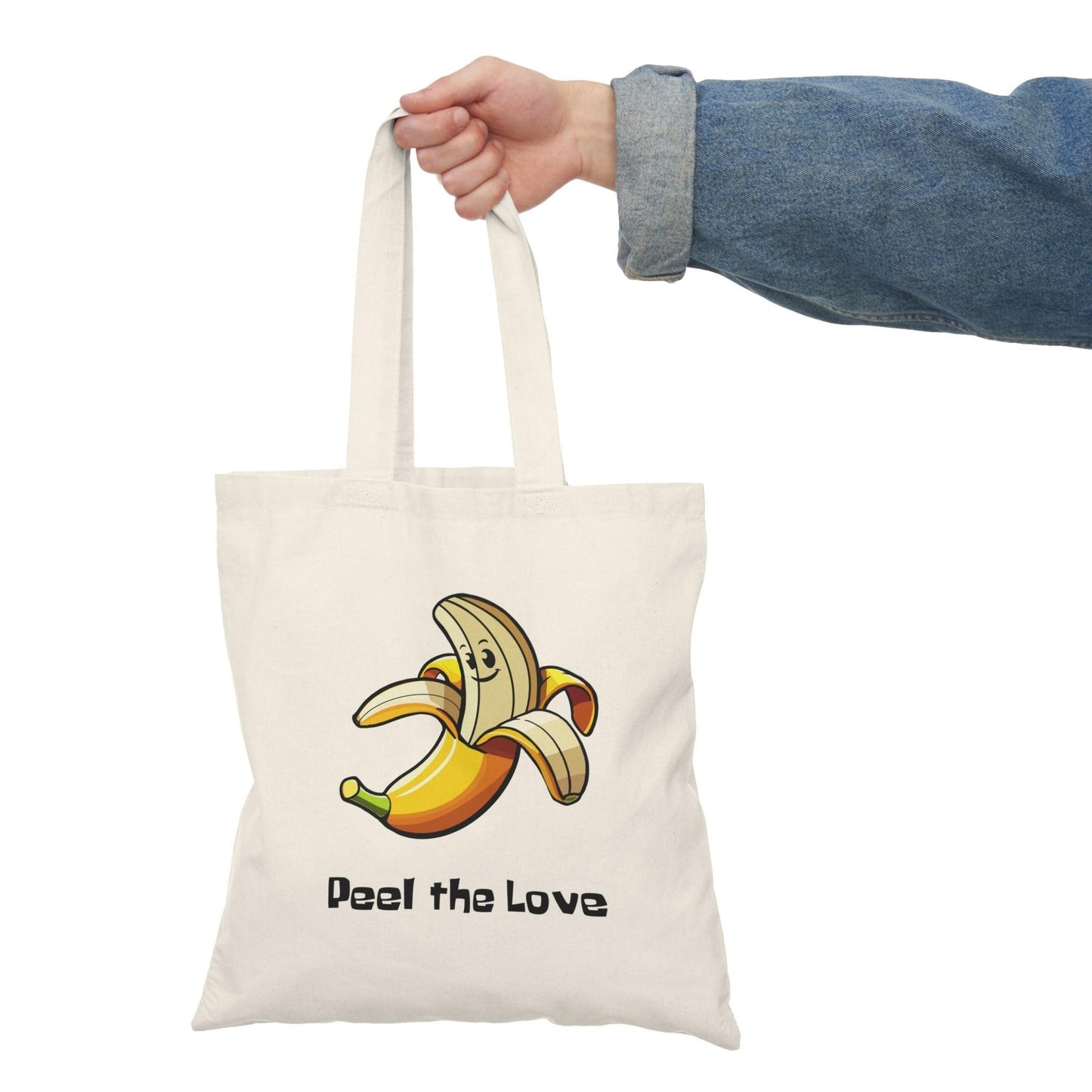 Peel the Love Tote Bag – Funny Banana Eco Shopping Bag