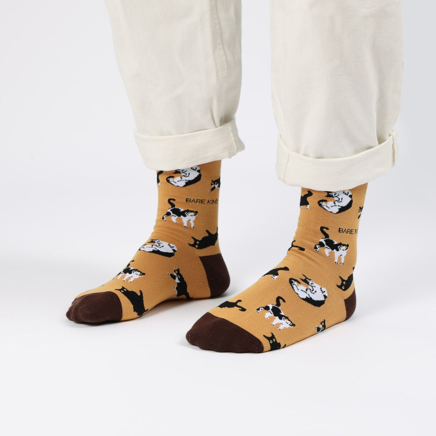 Brown Cat Pet 2 Pairs Bamboo Sock Set