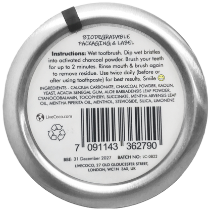 LiveCoco Teeth Cleaning Powder (Vitamins & Aloe Vera Infused)