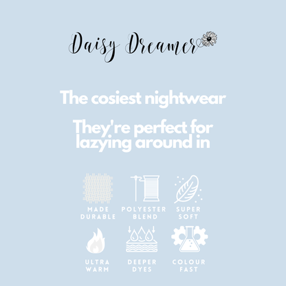 OLIVIA ROCCO Women's Charcoal Plush Fleece Hooded Pyjama Set With Sherpa Lining Super Soft Cosy Home Loungewear