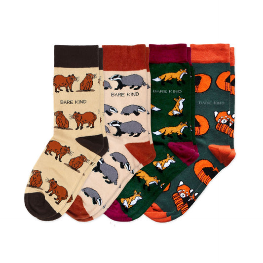 Earthy 4 Pack Bamboo Sock Set