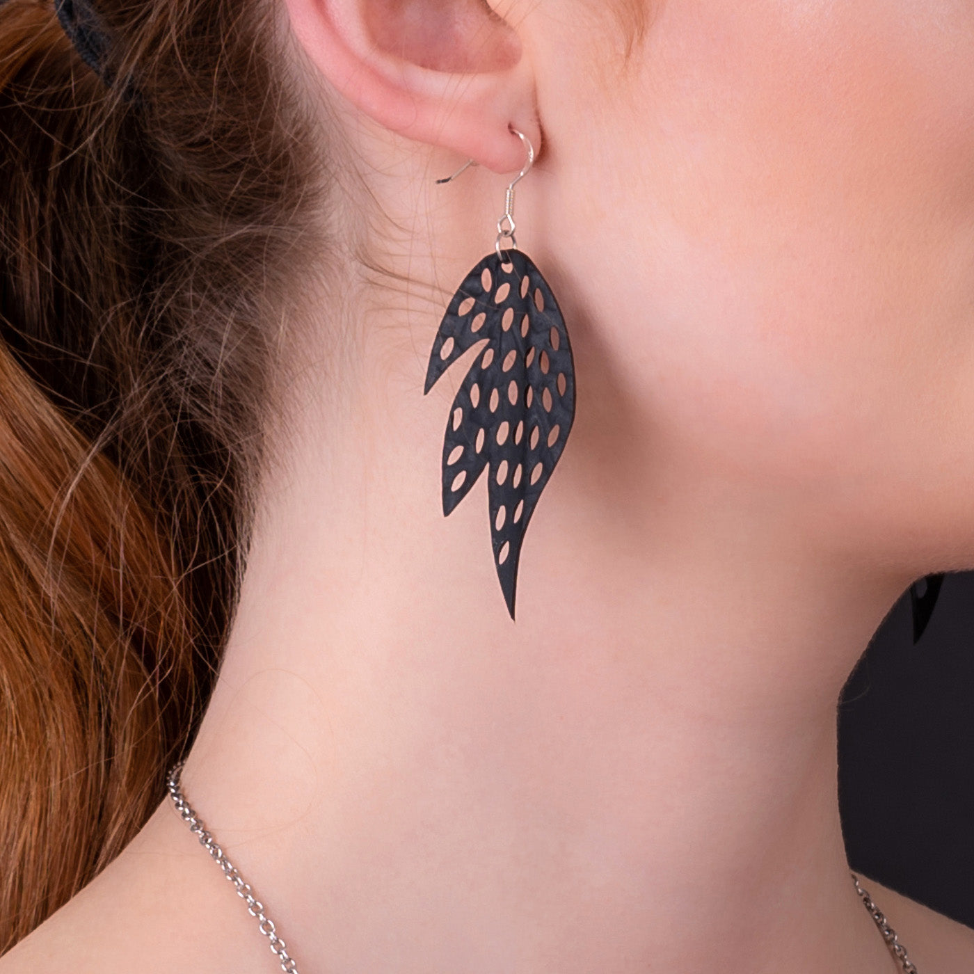 Sunburst Recycled Rubber Earrings-0