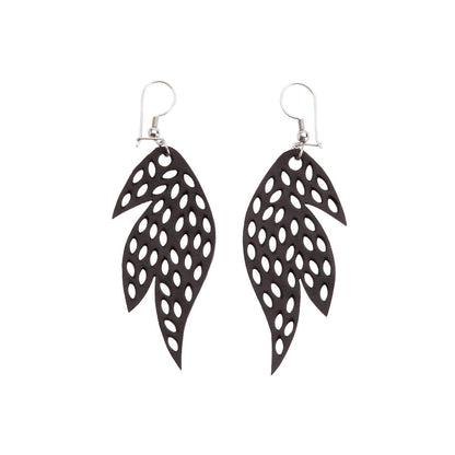 Sunburst Recycled Rubber Earrings-1