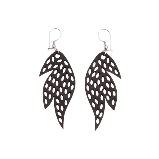 Sunburst Recycled Rubber Earrings-1