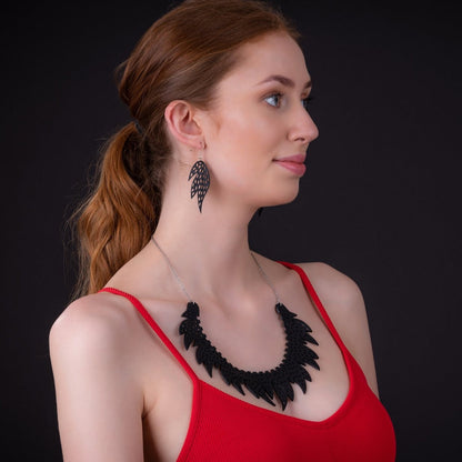 Sunburst Recycled Rubber Earrings-2