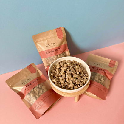 Liver Rush - 100% Freeze-Dried Chicken Liver Treats | High-Value | Tail Tips UK | 50g pack