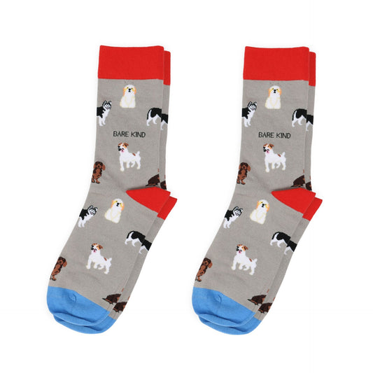 Grey Dog Pet 2 Pairs Bamboo Sock Set