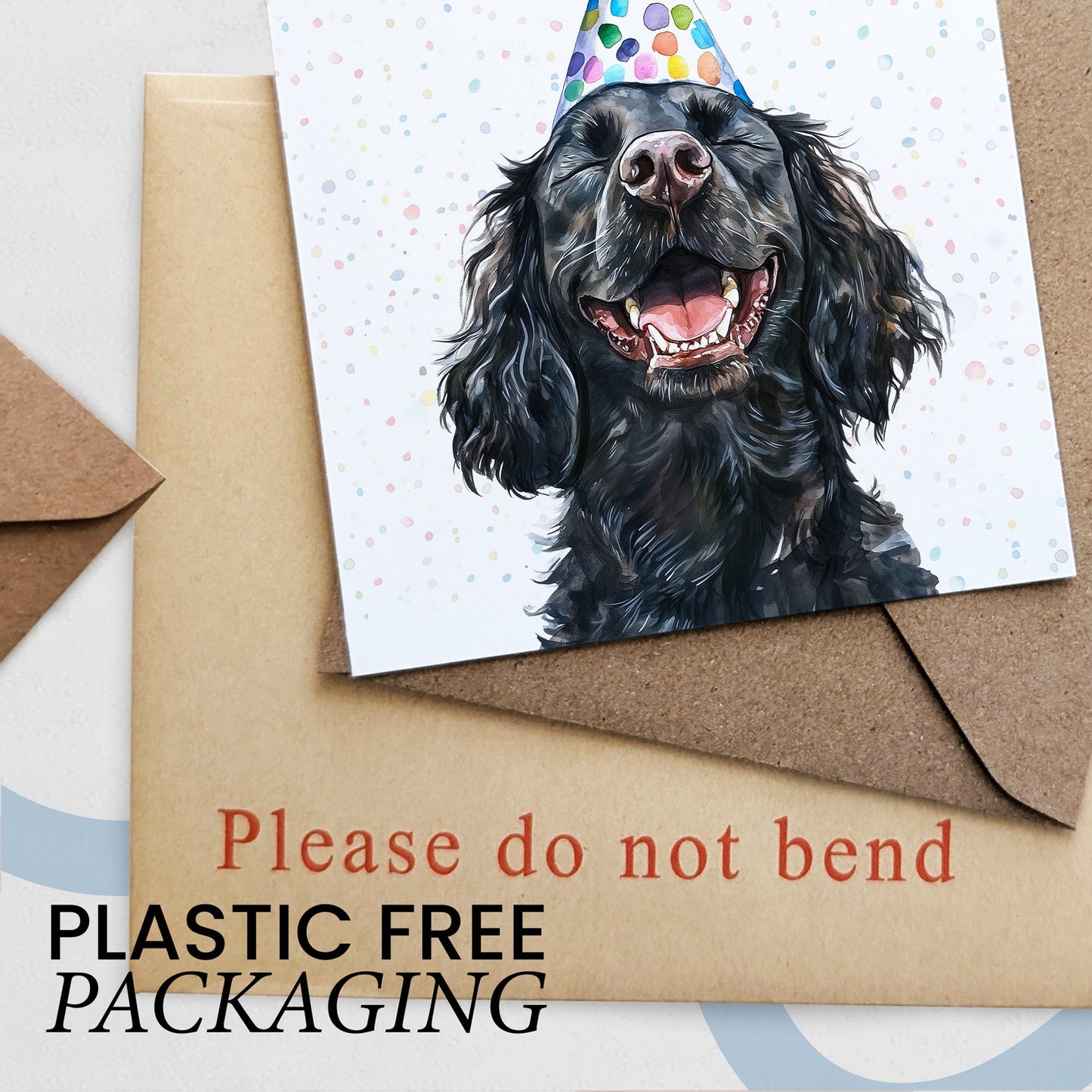 Birthday Card For Him or Her Of A Cocker Spaniel Dog Illustration For Him or Her Birthday Gift