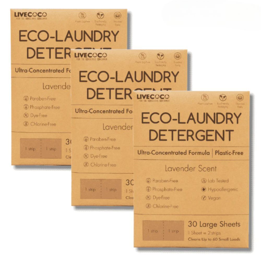 LiveCoco Eco-Laundry Detergent Sheets (60-360 Loads)