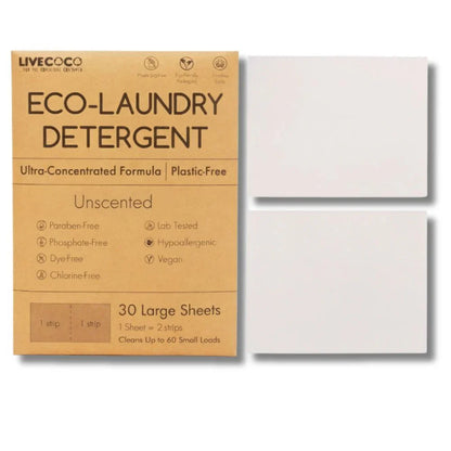 LiveCoco Eco-Laundry Detergent Sheets (60-360 Loads)