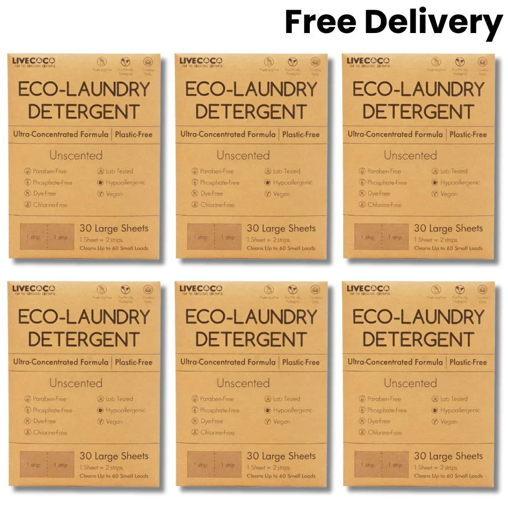 LiveCoco Eco-Laundry Detergent Sheets (60-360 Loads)
